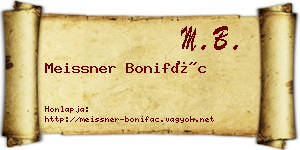 Meissner Bonifác névjegykártya